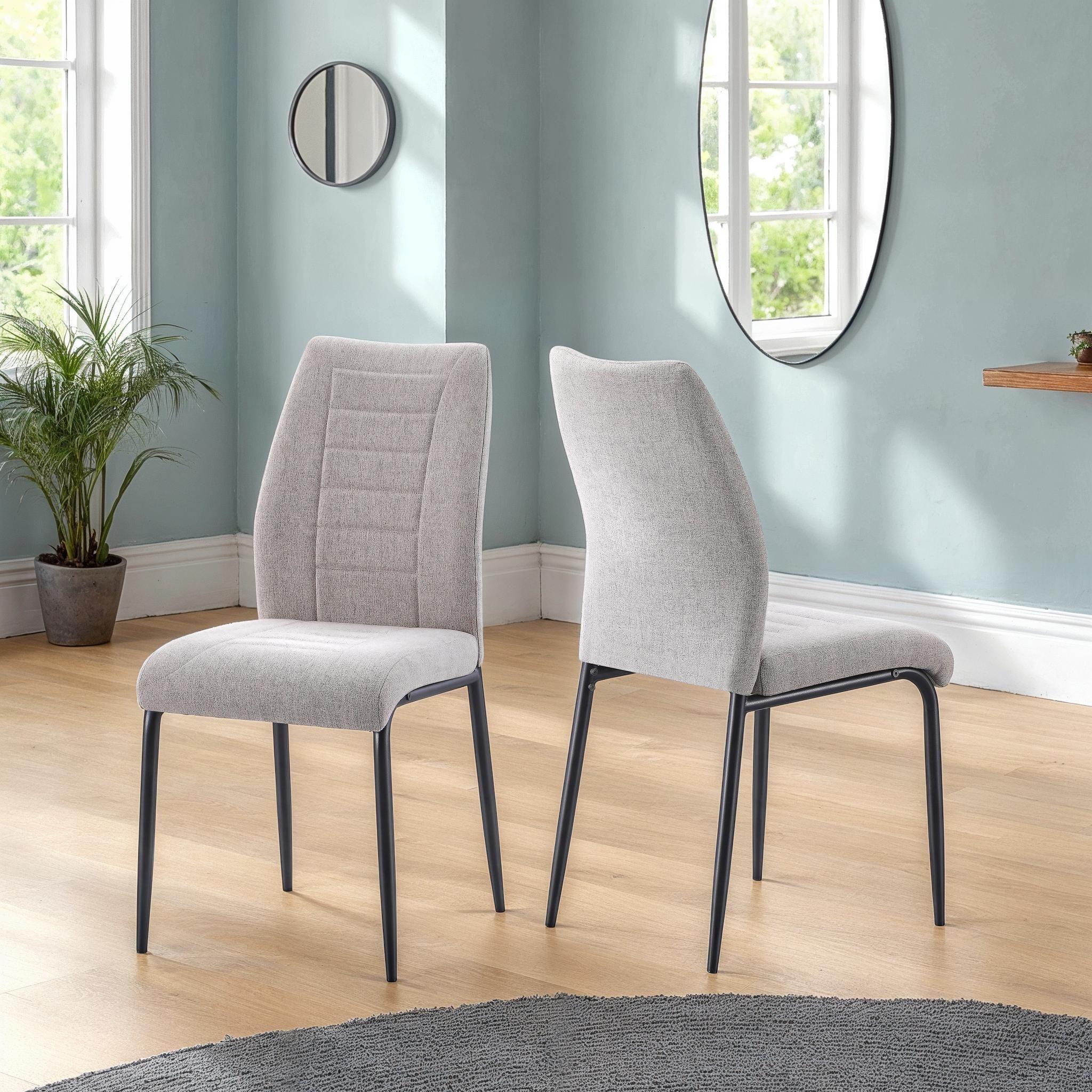 Seconique Chilton Dining Chair (x4) in Light Grey