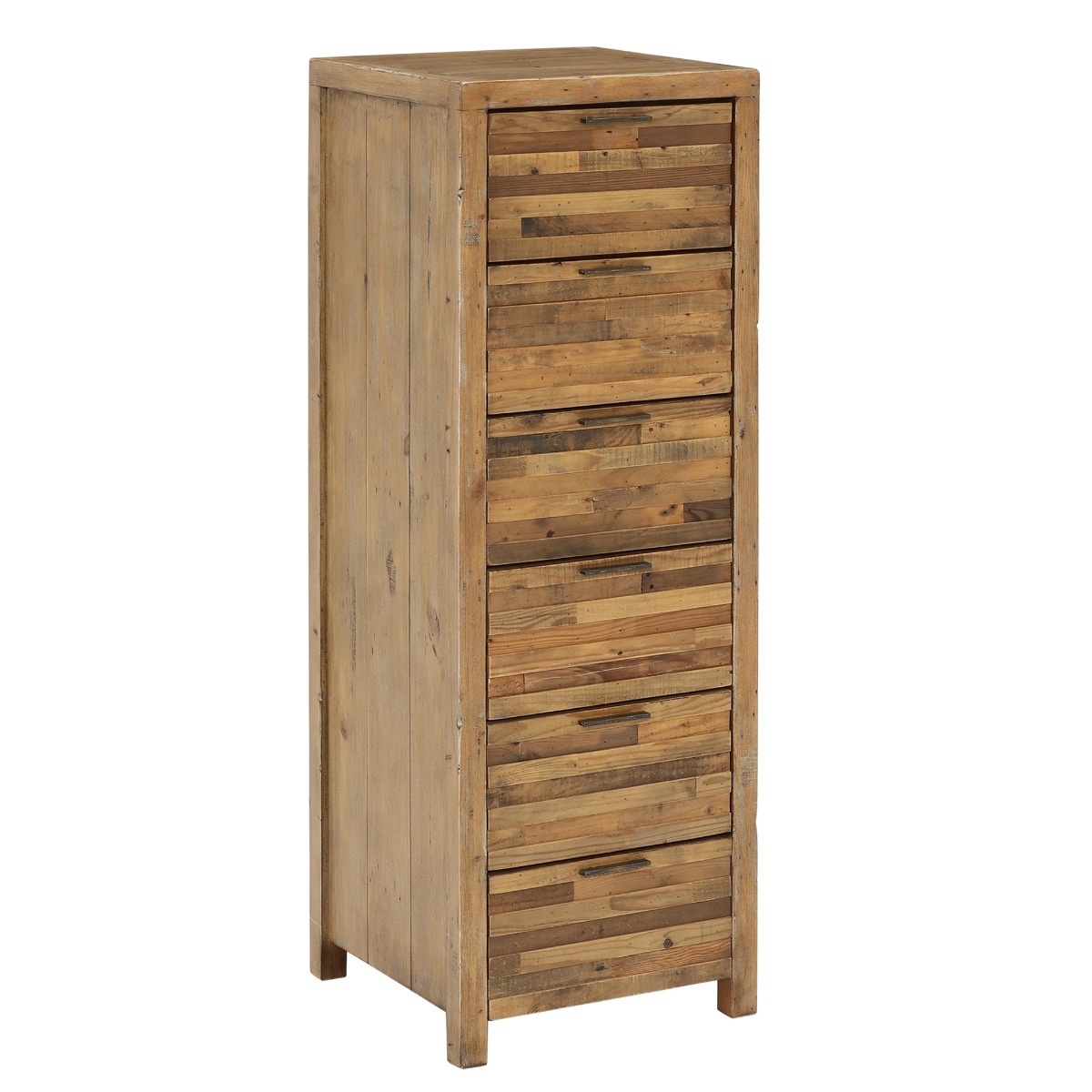 Charlie Reclaimed Wood 6 Drawer Lingerie Tallboy