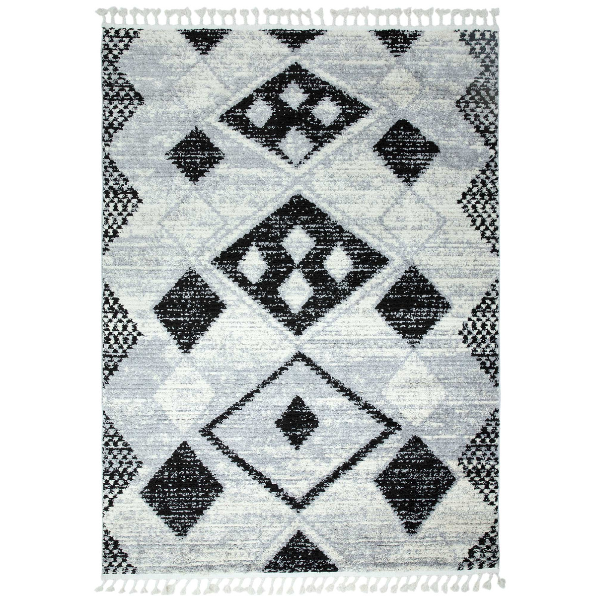 Ayran Rug, Grey and Black