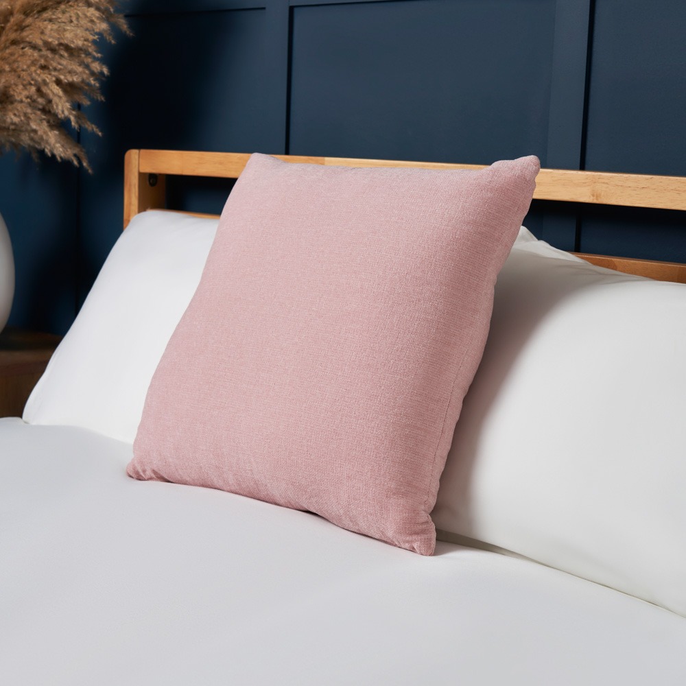 Chenille Cushion, Blush