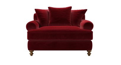 Teddy Loveseat Sofabed in Claret Cotton Matt Velvet - sofa.com