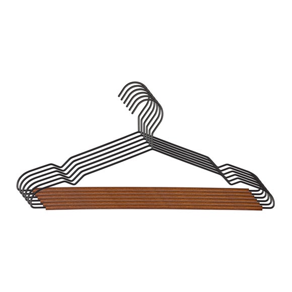 Set of 6 Wooden Bar Trouser Hangers 3