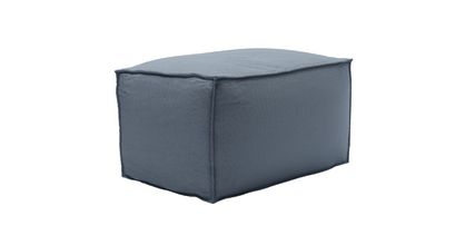 Isaac Small Rectangular Footstool in Loch Brushed Linen Cotton - sofa.com