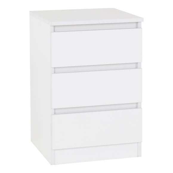 Walker 3 Drawer Bedside Table