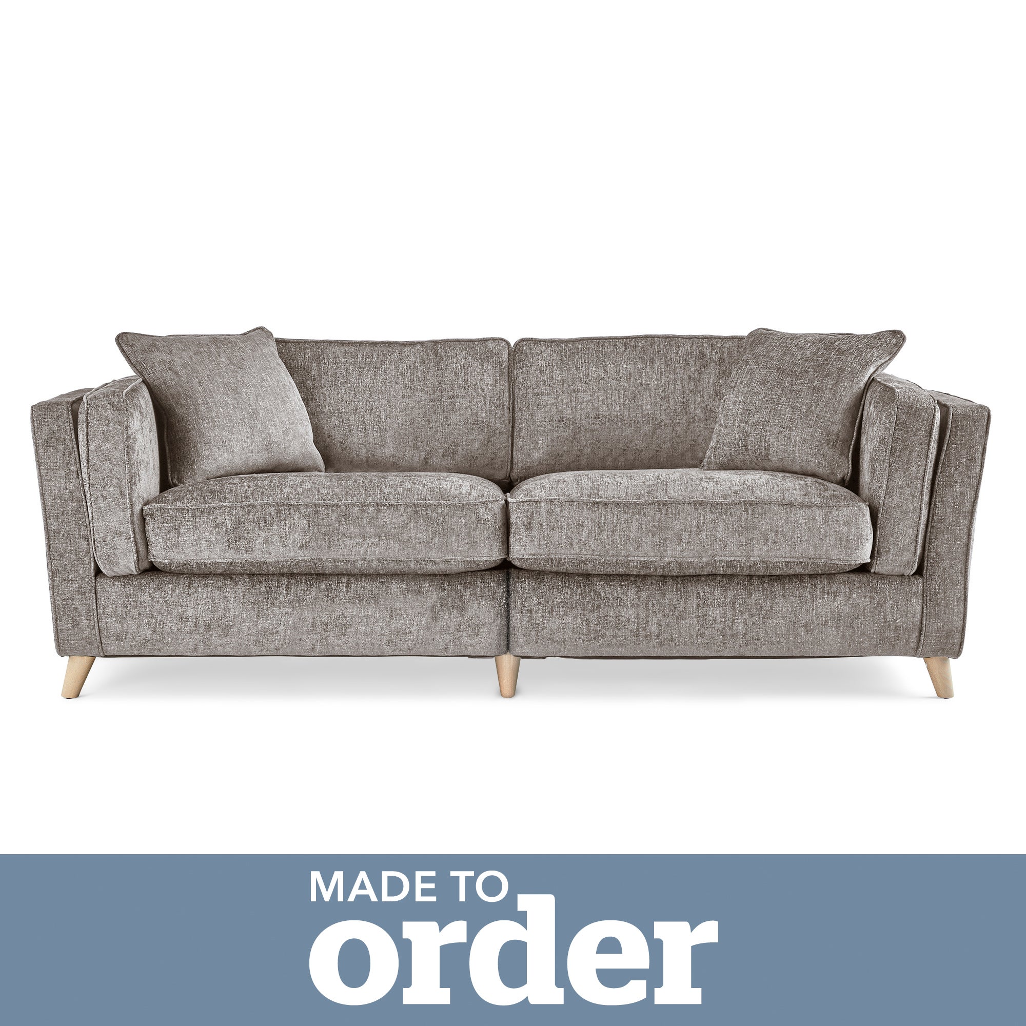 Arabella 4 Seater Sofa Luxury Chenille Grey