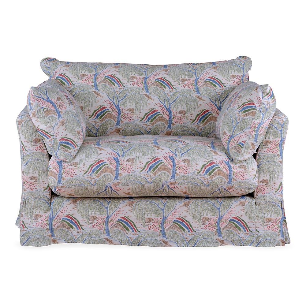 Heal's Tailor Loose Cover Loveseat Gwendoyln Cranberry 2