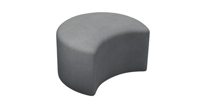 Luna Half Moon Footstool in Monsoon Brushed Linen Cotton - sofa.com