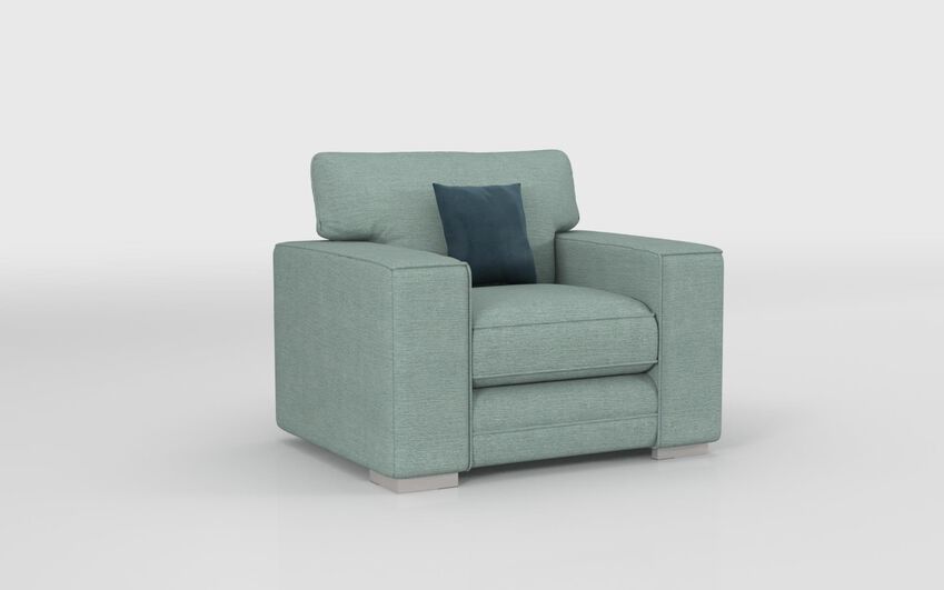 ScS Living Blue Fabric Jude Armchair