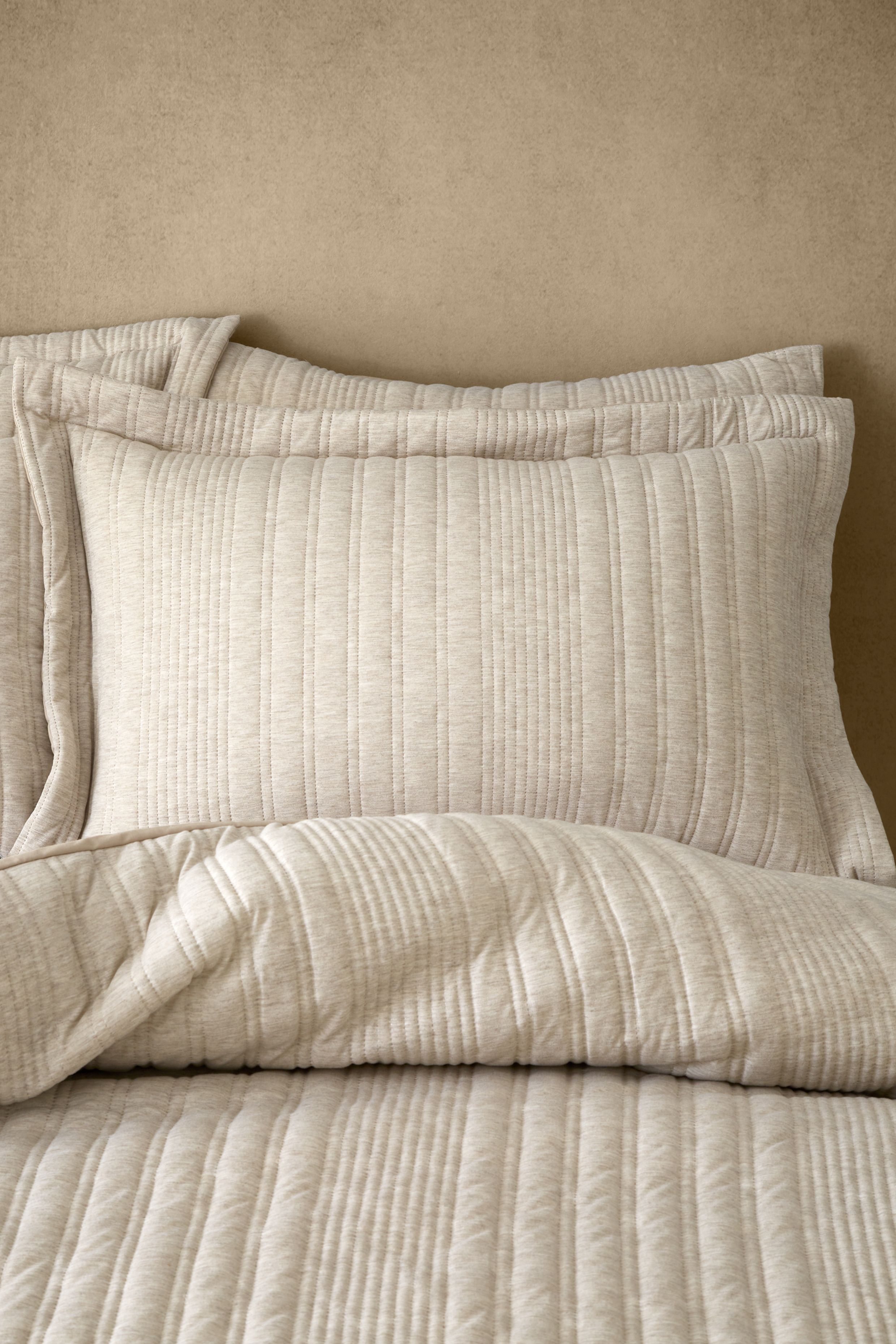 Pineapple Elephant 'Tamba Jersey Stripe' Oxford Pillowcase Pair in Natural