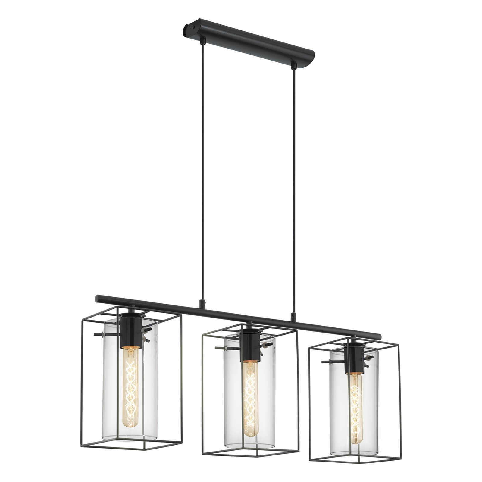 Eglo Loncino 3 Light Pendant Light - Black