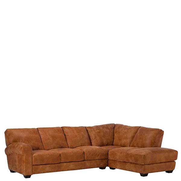 New Houston Large Right Hand Facing Leather Chaise Sofa - Barker & Stonehouse