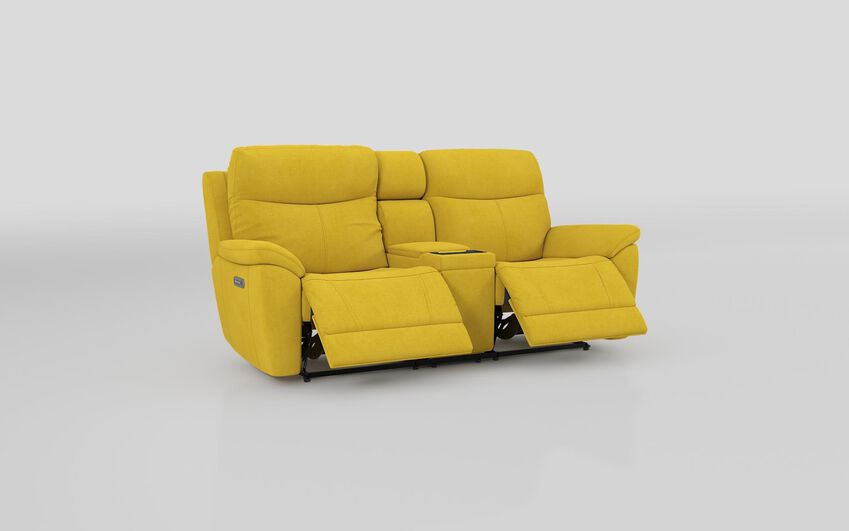 Green Fabric Eldwick 3 Seater Power Recliner Sofa with Console, Head Tilt & Lumbar