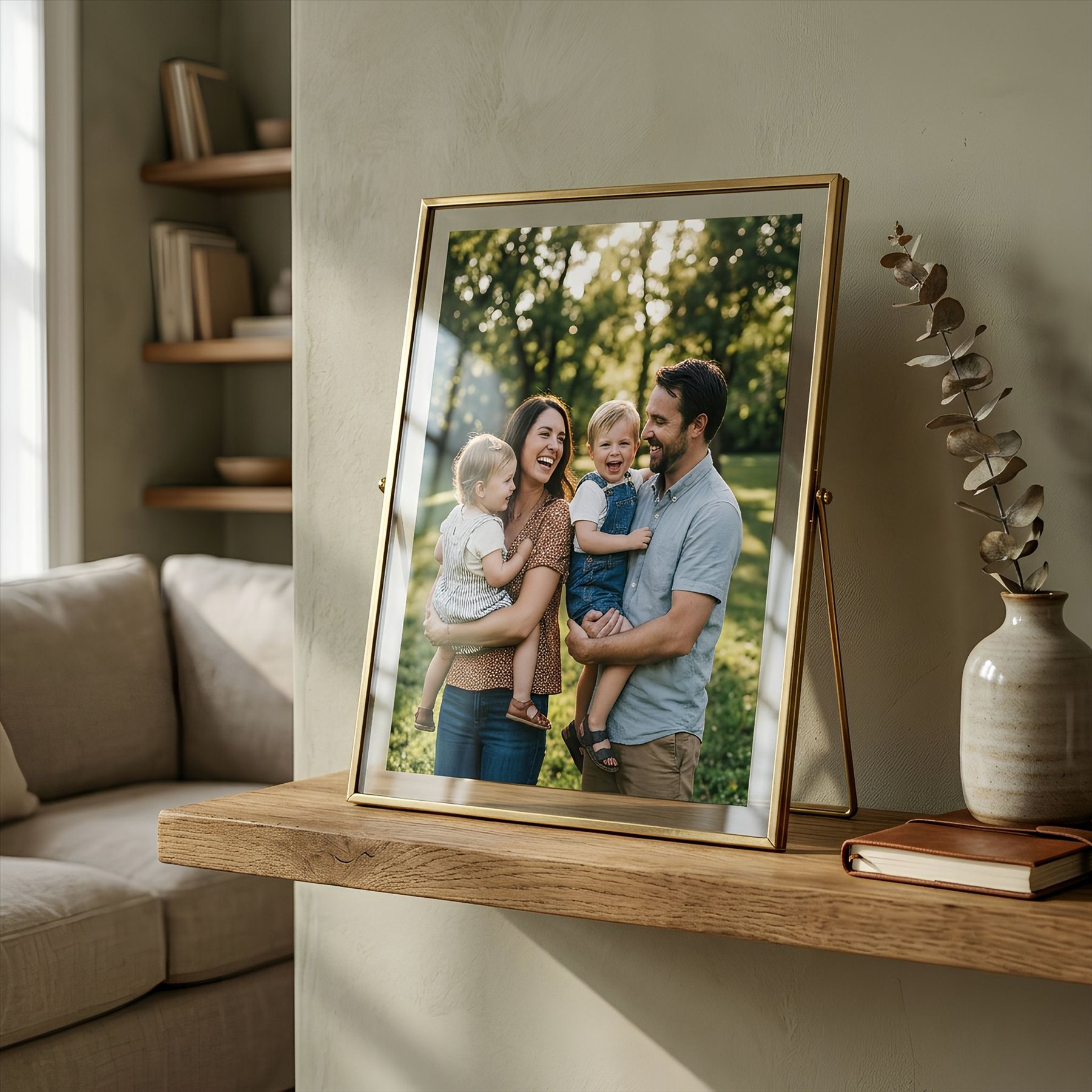 Nicola Spring 2x Standing Metal Photo Frames - 8" x 10" Picture Display Poster Frame in Gold 6