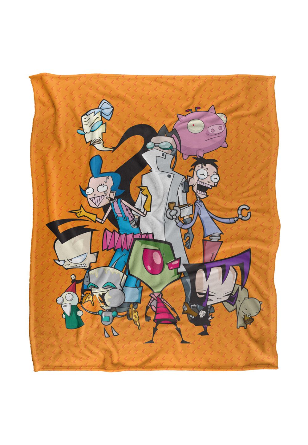 Nickelodeon Invader Zim Group Silky Touch Super Soft Throw Blanket 152 X 127 cm in White