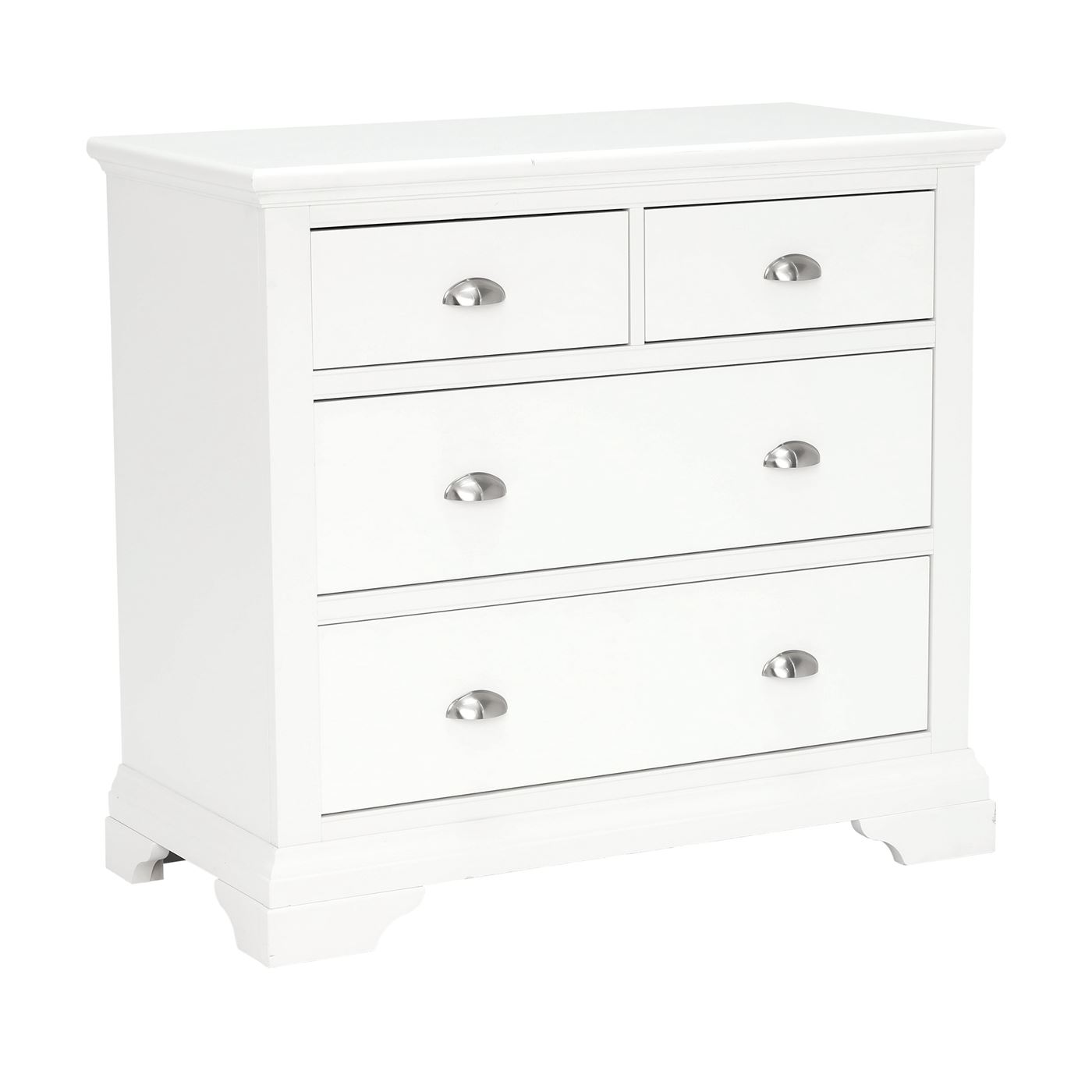 Carrington 2+2 Drawer Chest, White