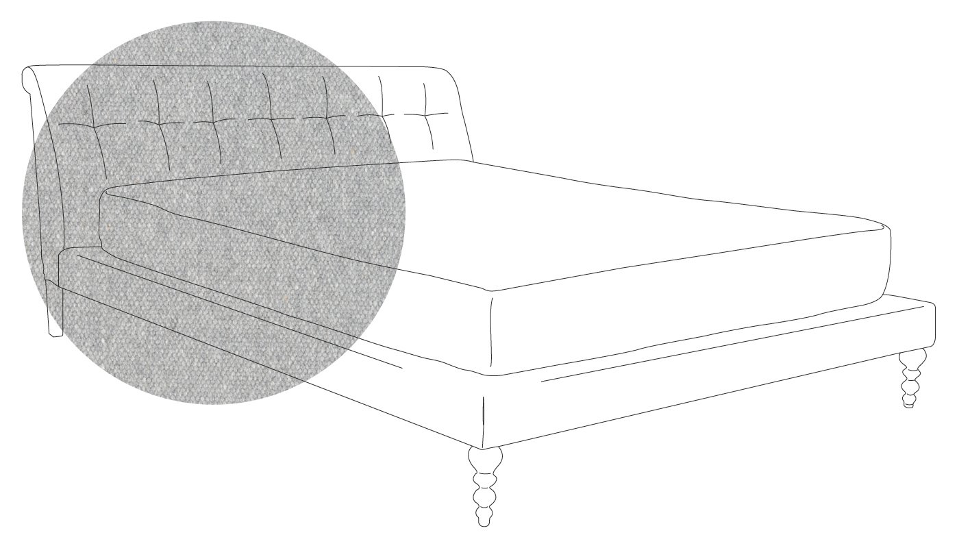 SCP Oscar Bed Super King Cotton Pewter