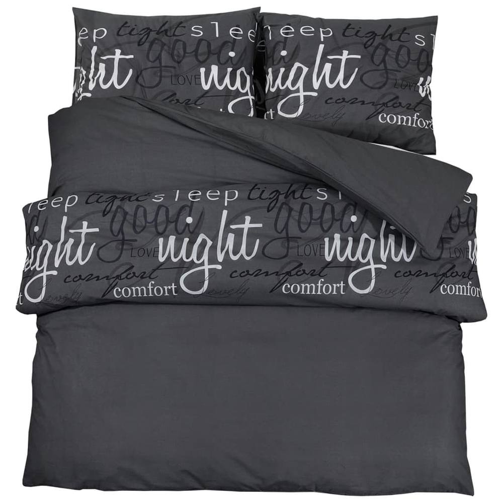 Berkfield Home Duvet Cover Set Black 200x200 cm Cotton