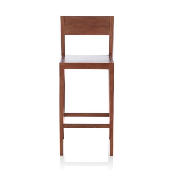 Halvorsen Wooden Bar Stool In Walnut
