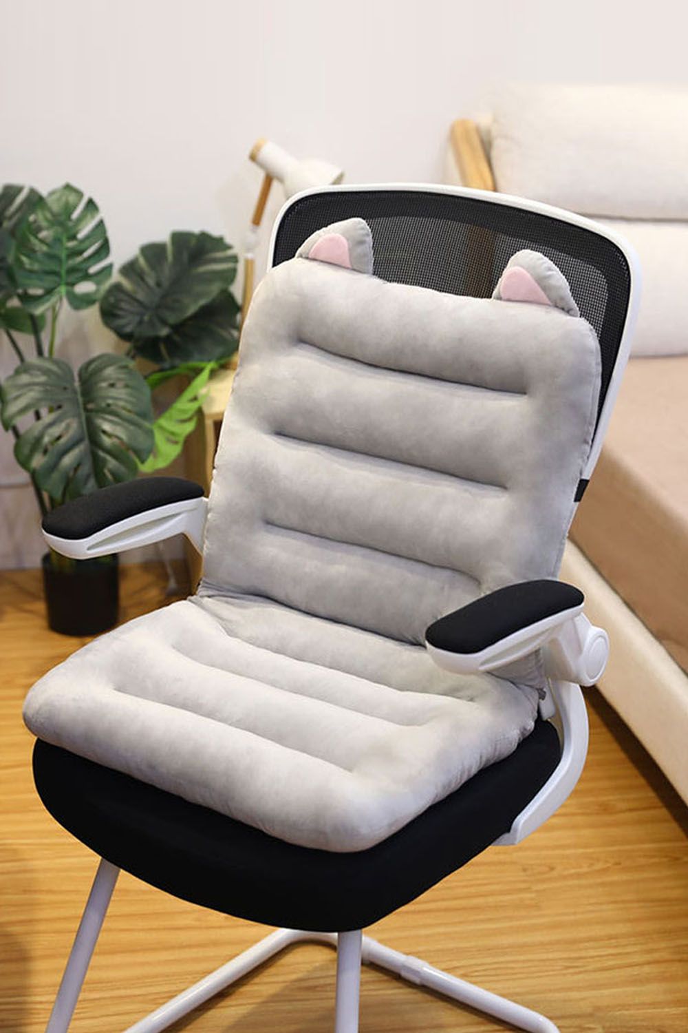 Living and Home Outdoor Indoor Comfort Plush Seat Cushions in Grey