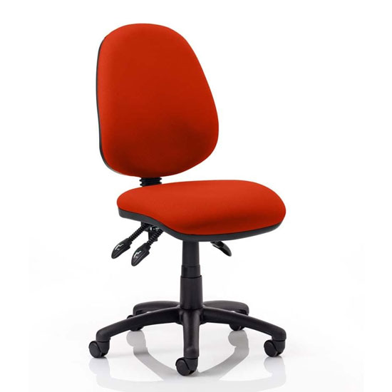 Luna III Office Chair In Tabasco Red No Arms