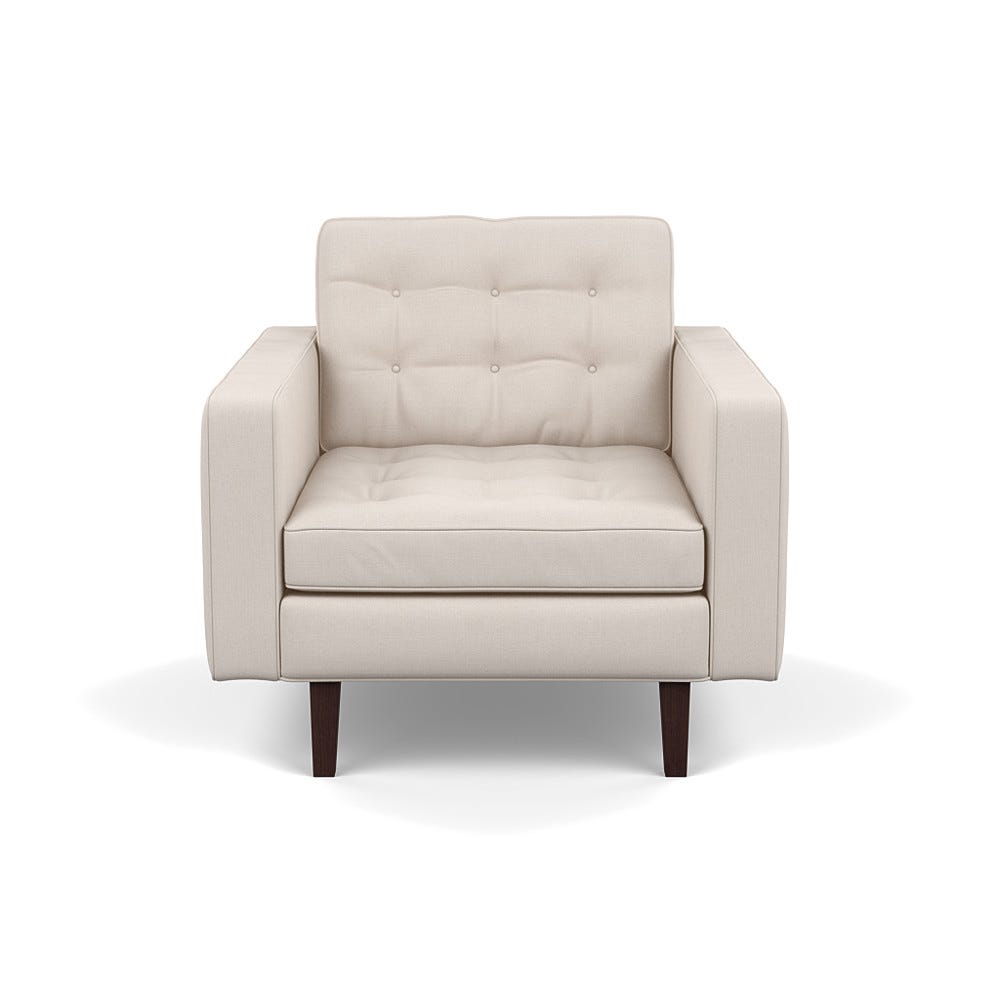 Heal's Hepburn Armchair Siena Cotton Natural Black