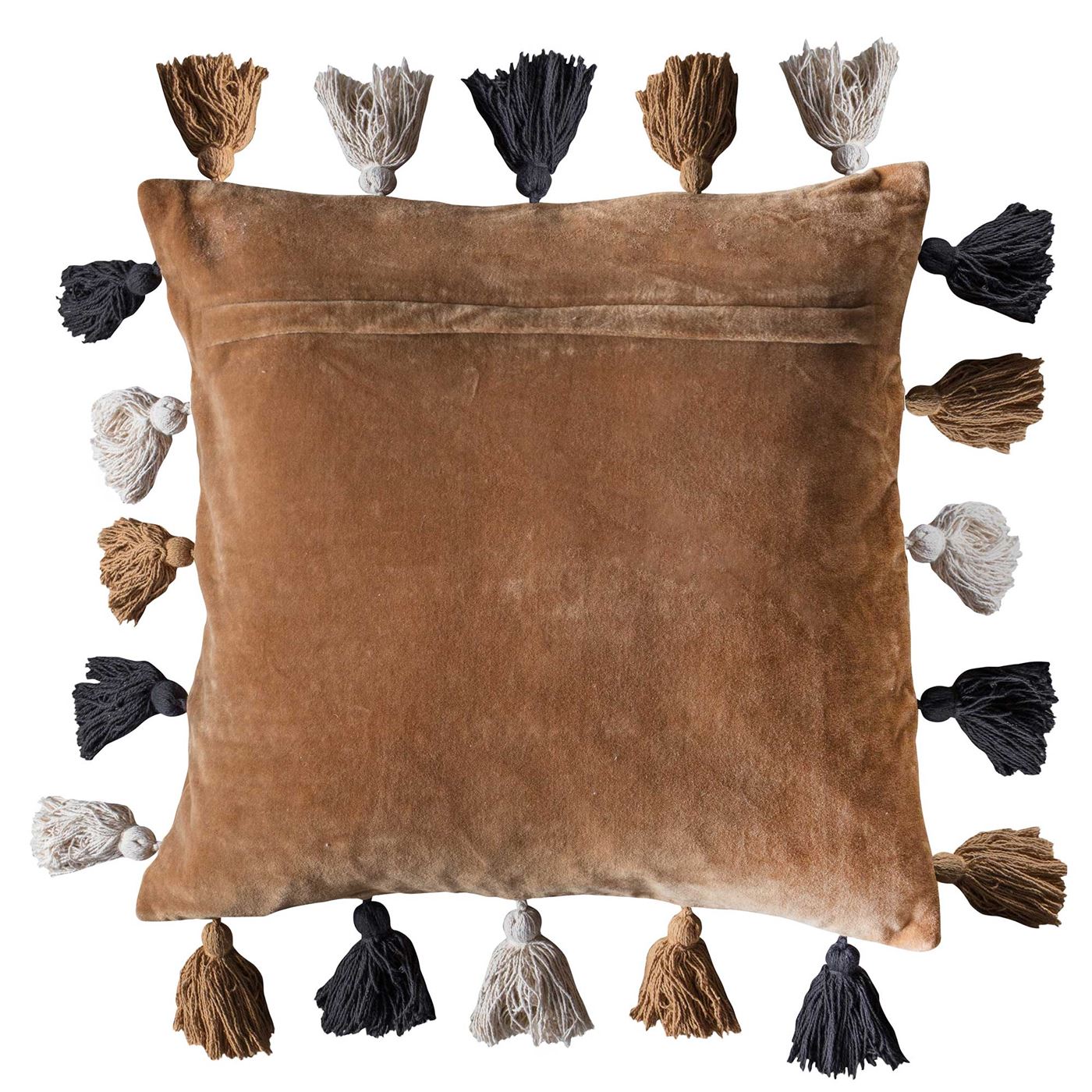 Dark Gold Tassel Cushion