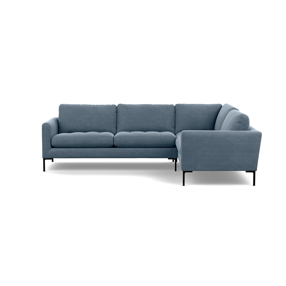 Heal's Eton Right Hand Facing Corner Sofa Capelo Linen-Cotton Mineral Black