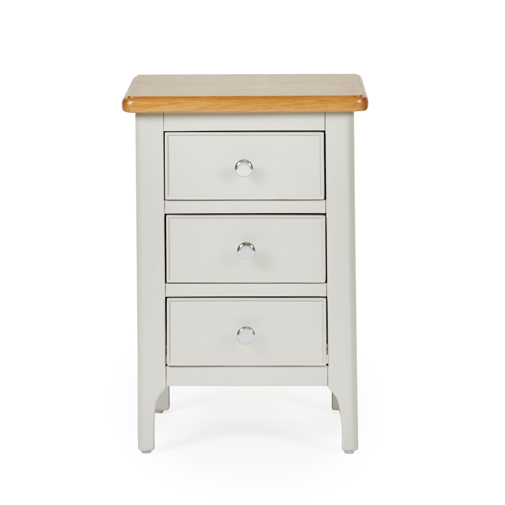 Freya Slim Bedside Table Grey and Brown