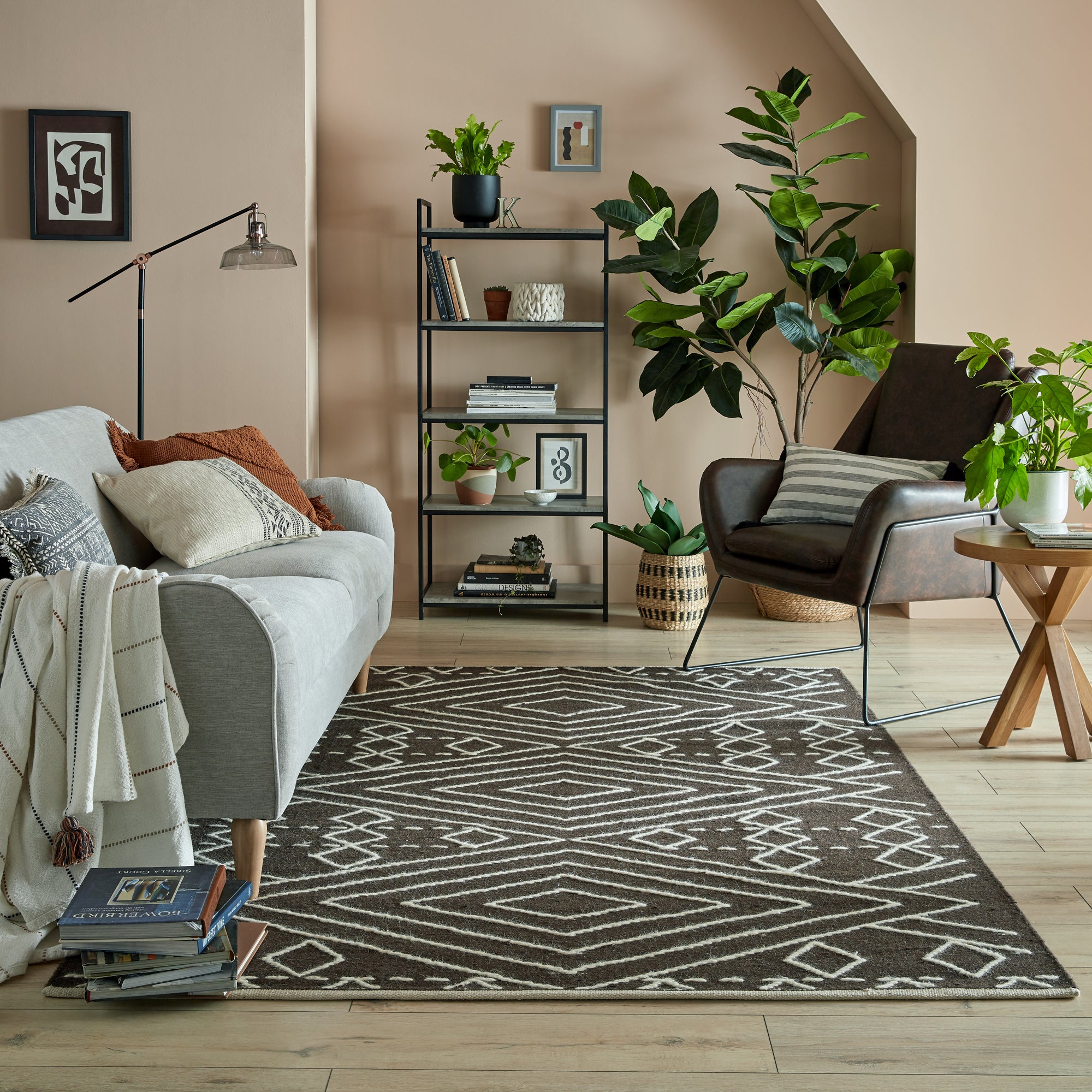 Journey Wool Rug Black and White