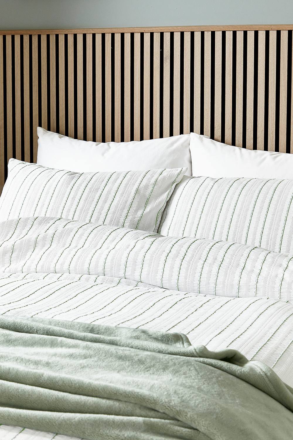 Helena Springfield 'Waffle Stripe' Duvet Cover Set in Soft White 2