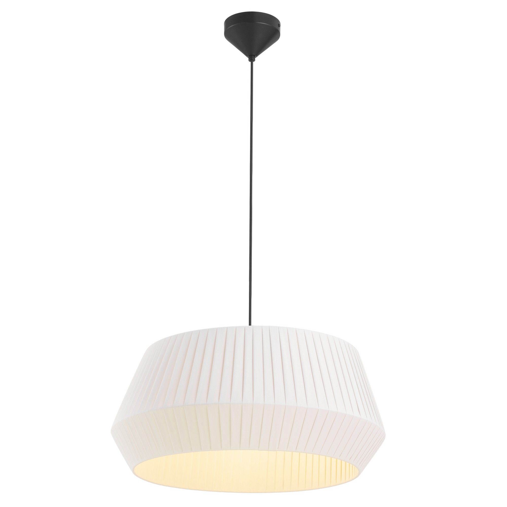 Nordlux Modern Indoor Pendant Light White Textile E27 Hand Pleated - Mains Powered, IP20