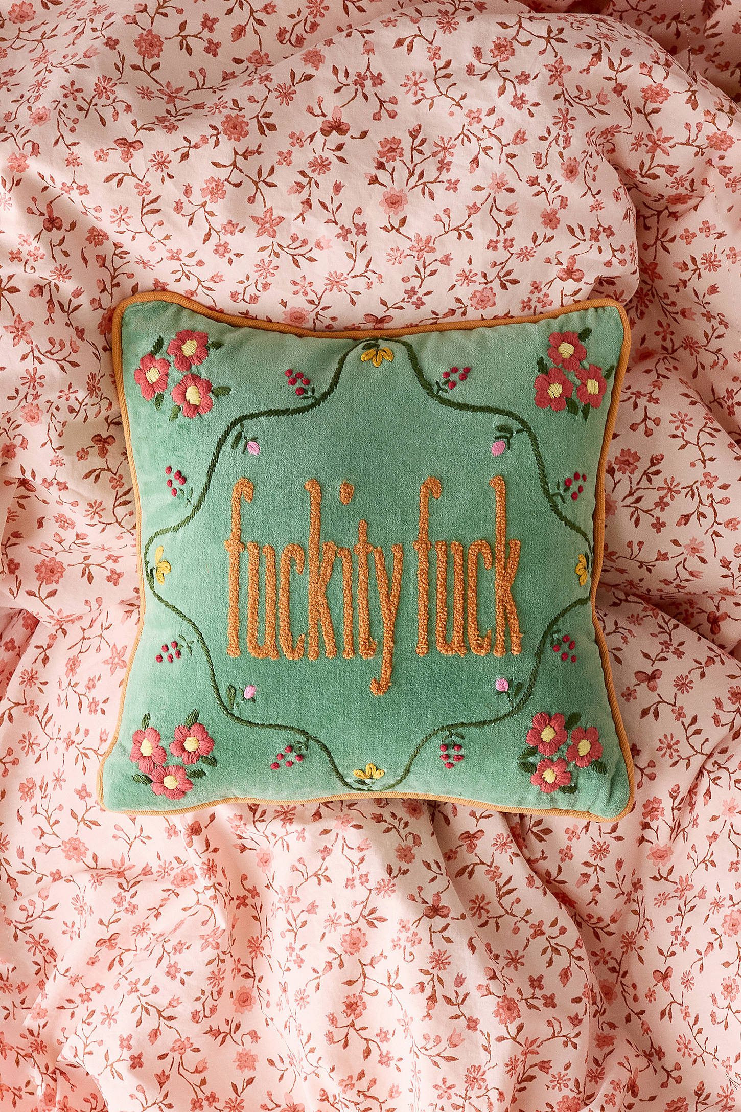 F*ckity F*ck Cushion - Light Green