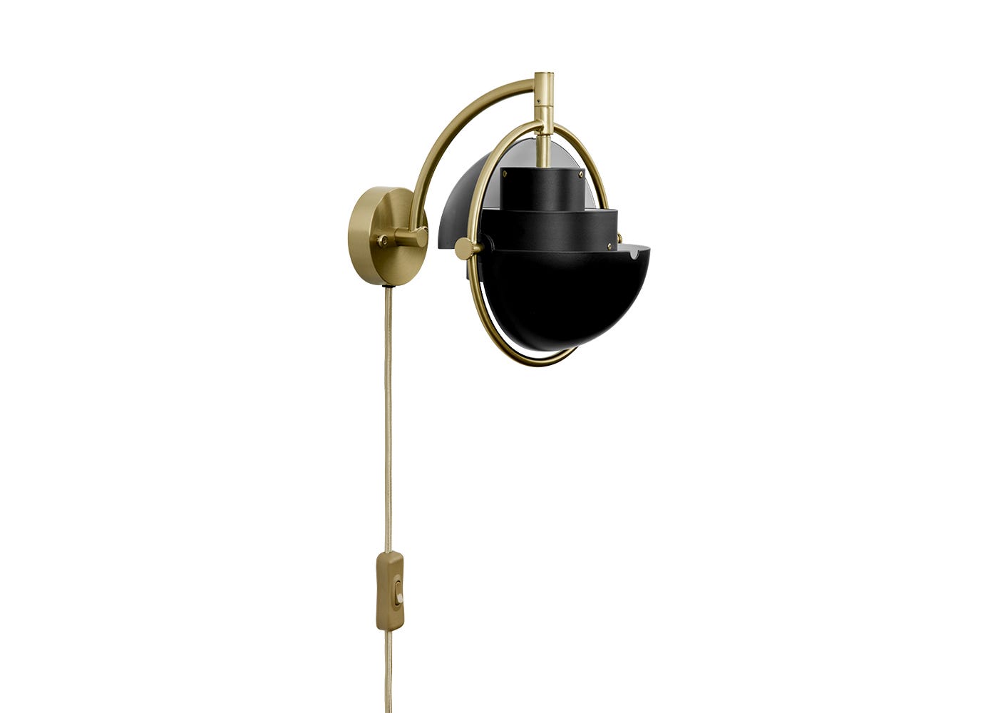 Gubi Multi-Lite Wall Light Brass/Black