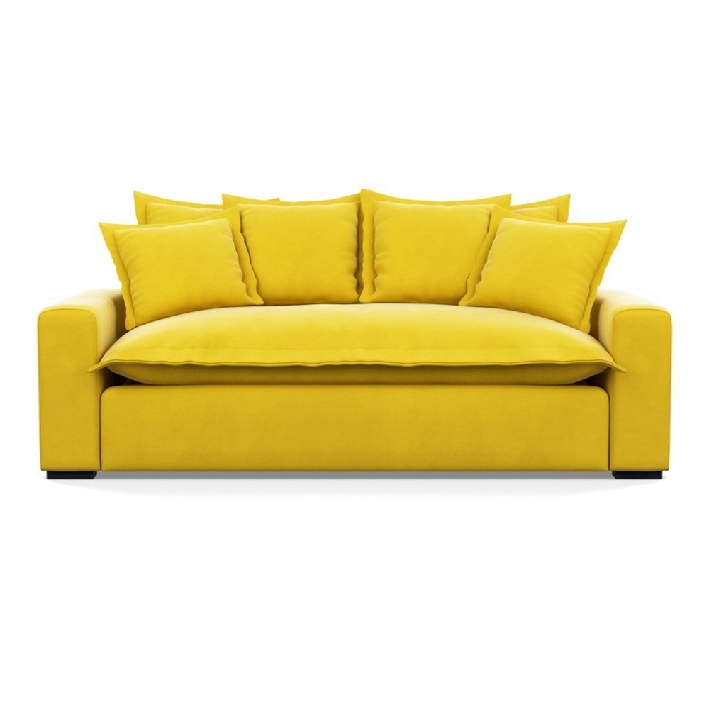 Heal's Brompton 3 Seater Sofa Varese Velvet Alchemilla Black Feet