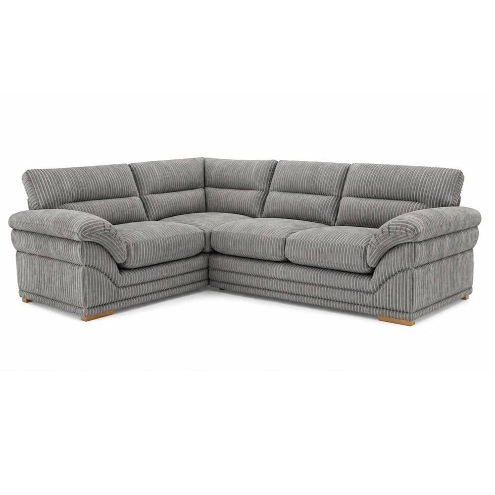Bliss Furniture Amalfi Claude Right Hand 2 Piece Corner Sofa in Grey