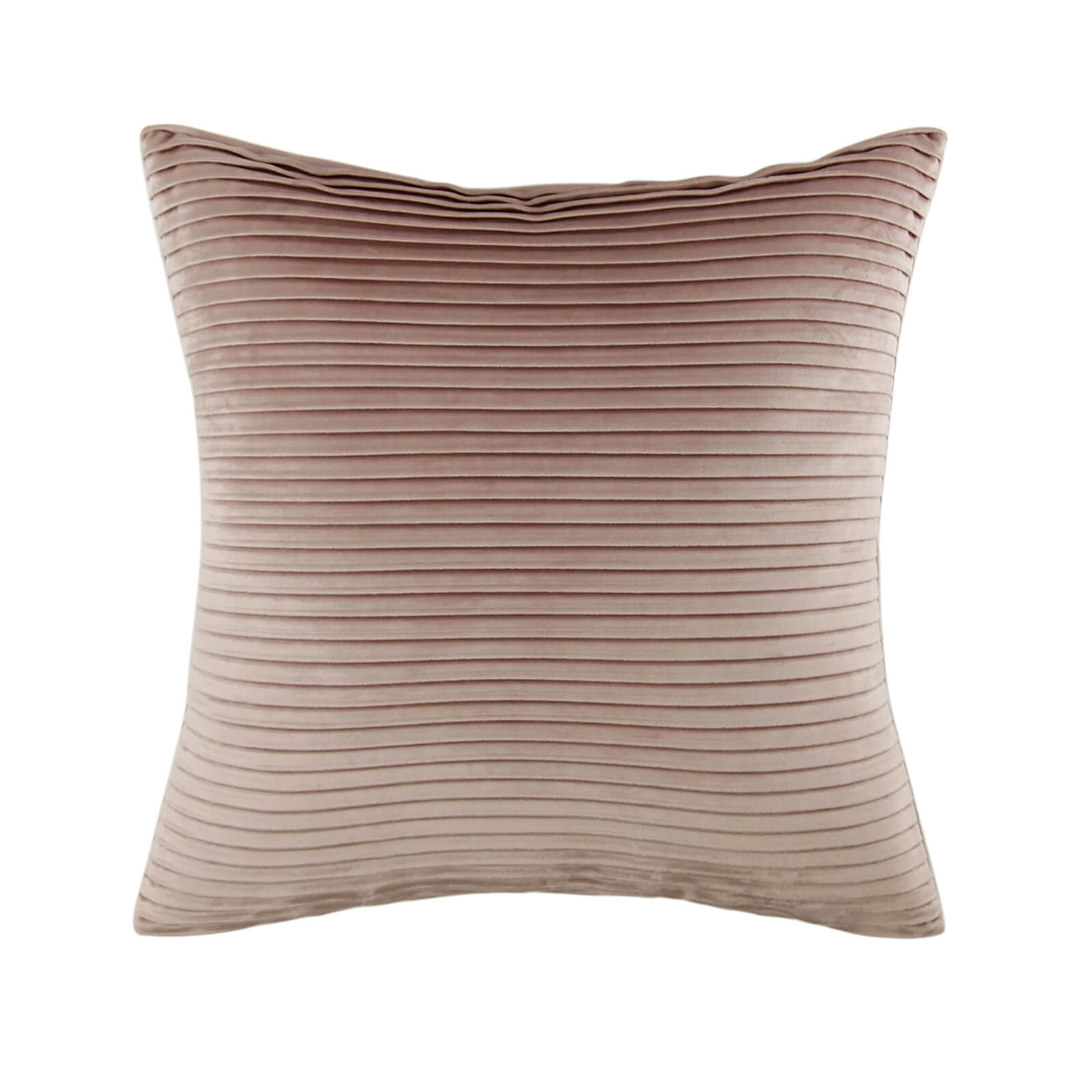 Folded Velvet Cushion - Blush