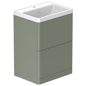 Nexa By VADO Veva Dawn Green Freestanding Vanity Unit & Mineral Cast Basin - 600mm