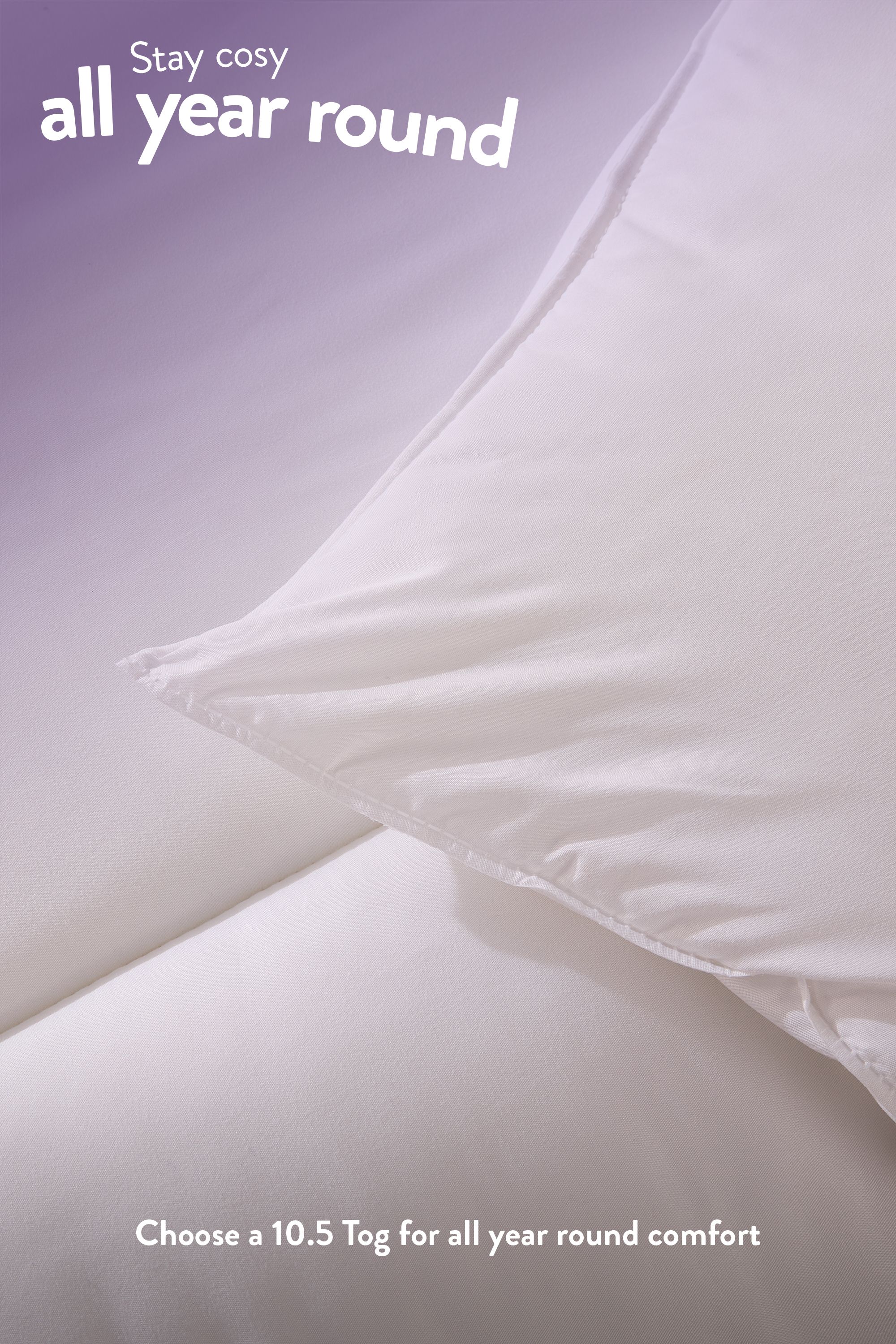 Slumberdown Cosy Nights 10.5 Tog All Year Round Duvet in White 3