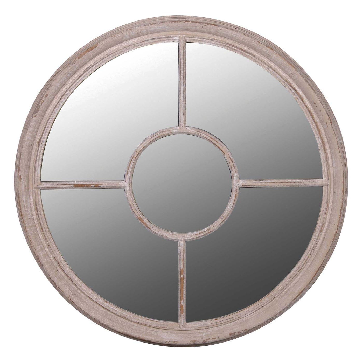 Round Taupe Mirror Taupe