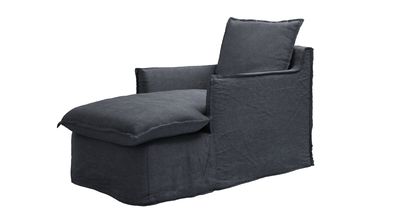 Isaac Chaise Armchair in Blickling Norfolk Cotton - sofa.com