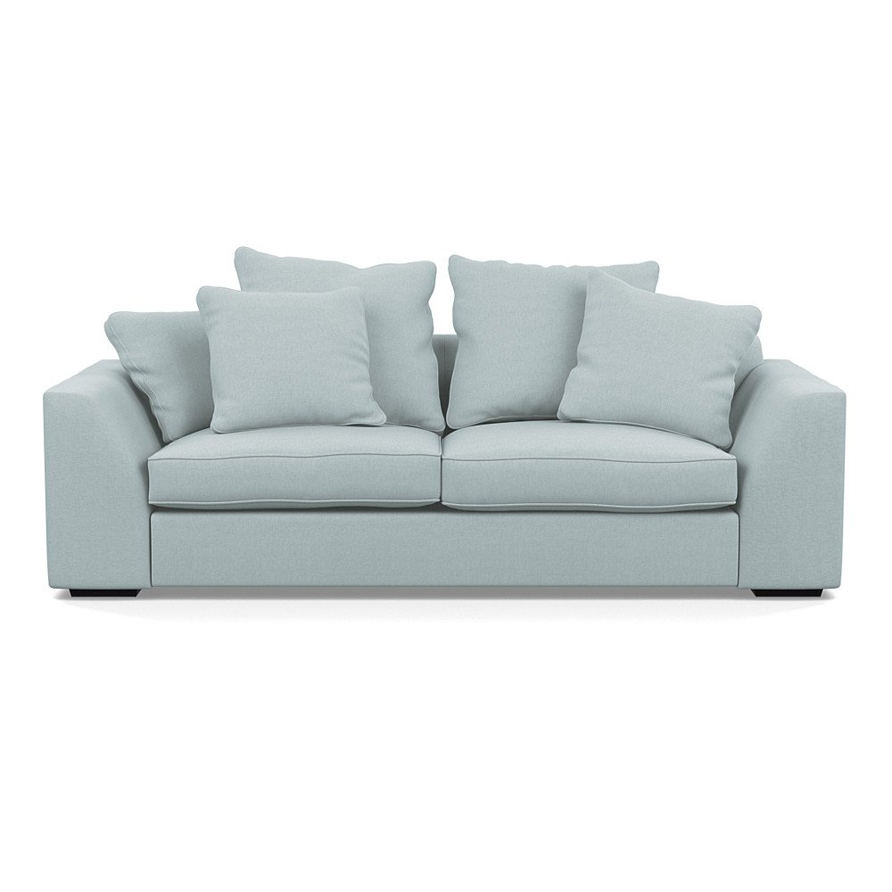 Heal's Cumulus 4 Seater Sofa Brushed Cotton Mist Black Feet