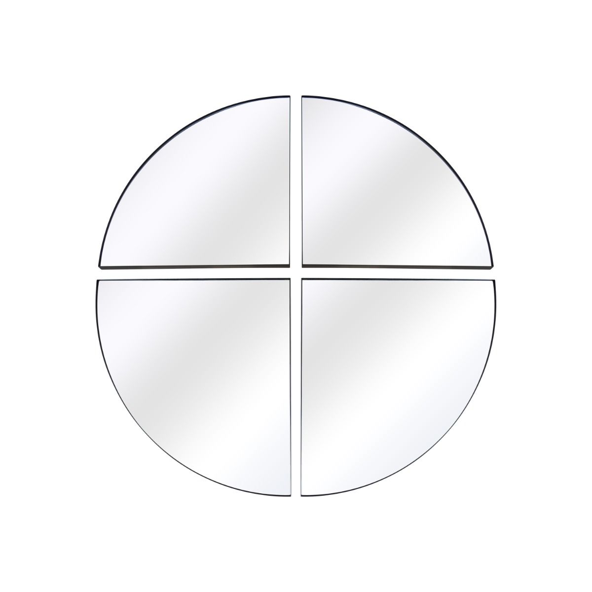 MirrorOutlet New Black XL Circular Metal Wall Mirror 54" X 54" (140 x 140CM) 3