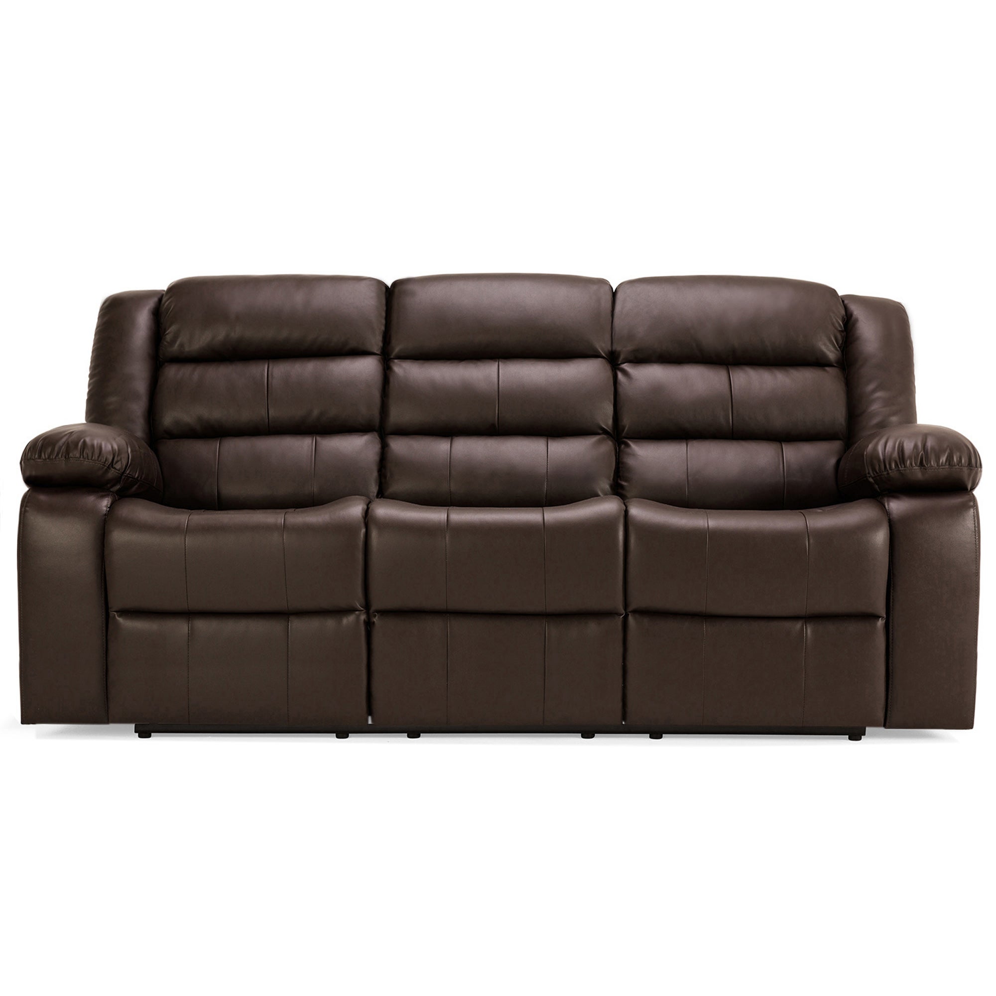 Whitfield 3 Seater Leather Reclining Sofa Brown