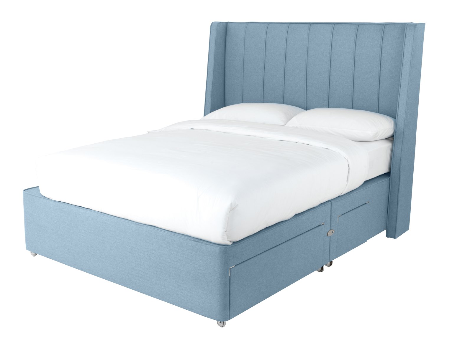 Sleepeezee 2000 Hybrid Double 4 Drawer Divan - Blue