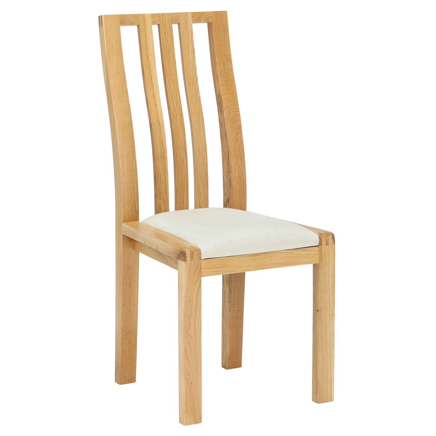 Ercol Bosco Dining Chair - Cream - Oak - W44 x D54 x H98cm - Barker & Stonehouse