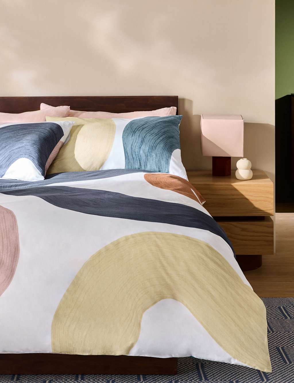 MADE Pure Cotton Abstract Bedding Set Multi