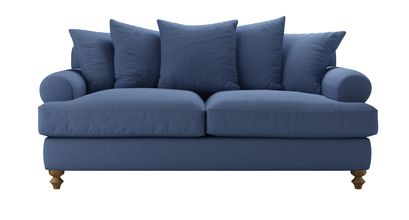 Teddy 2.5 Seat Sofa Bed in Oxford Blue Brushed Linen Cotton - sofa.com