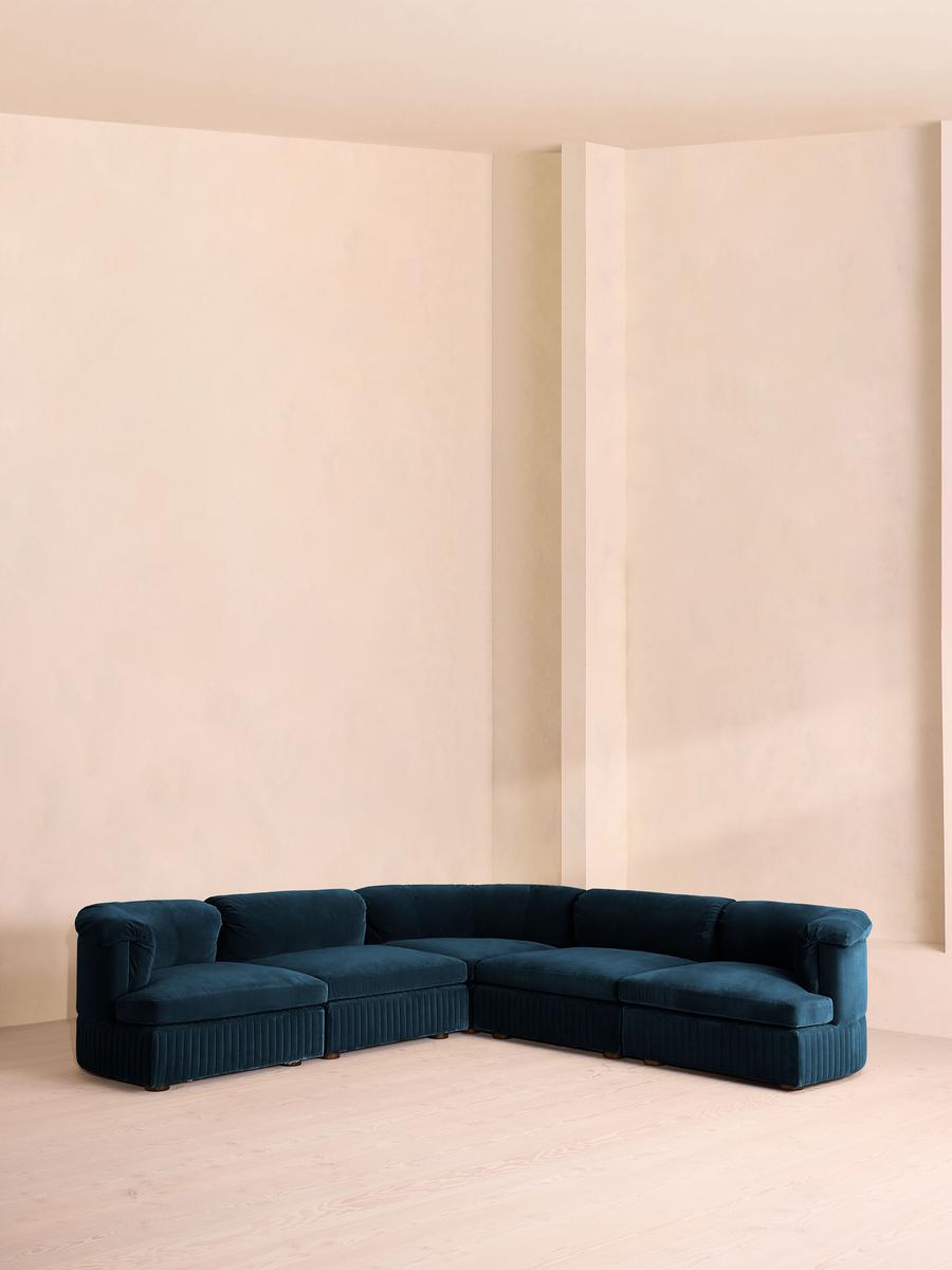 Oona Modular Sofa, Corner Sofa, Velvet Royal Blue