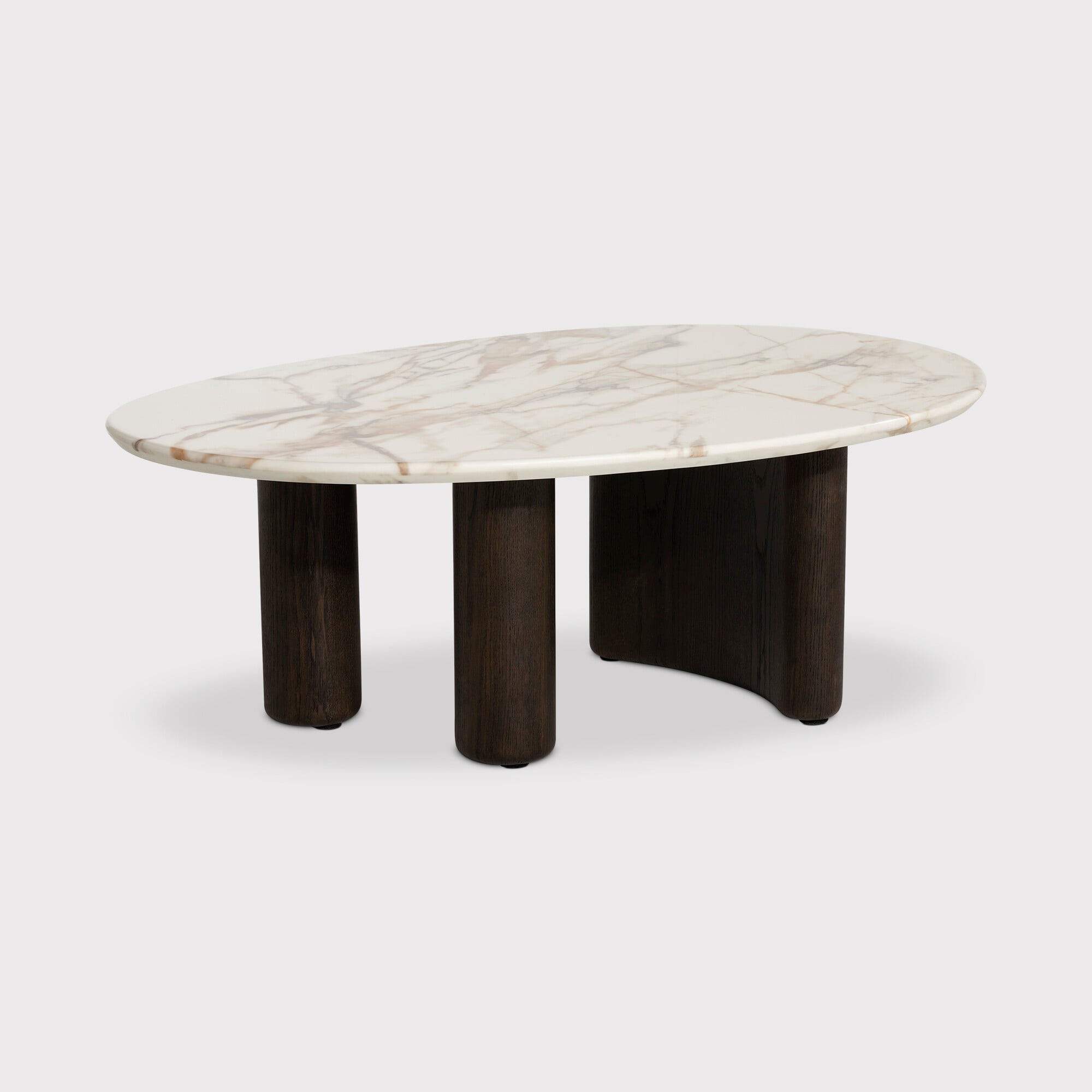 Nord Coffee Table-9mm Ceramic Marble Effect, Round, White | Barker & Stonehouse