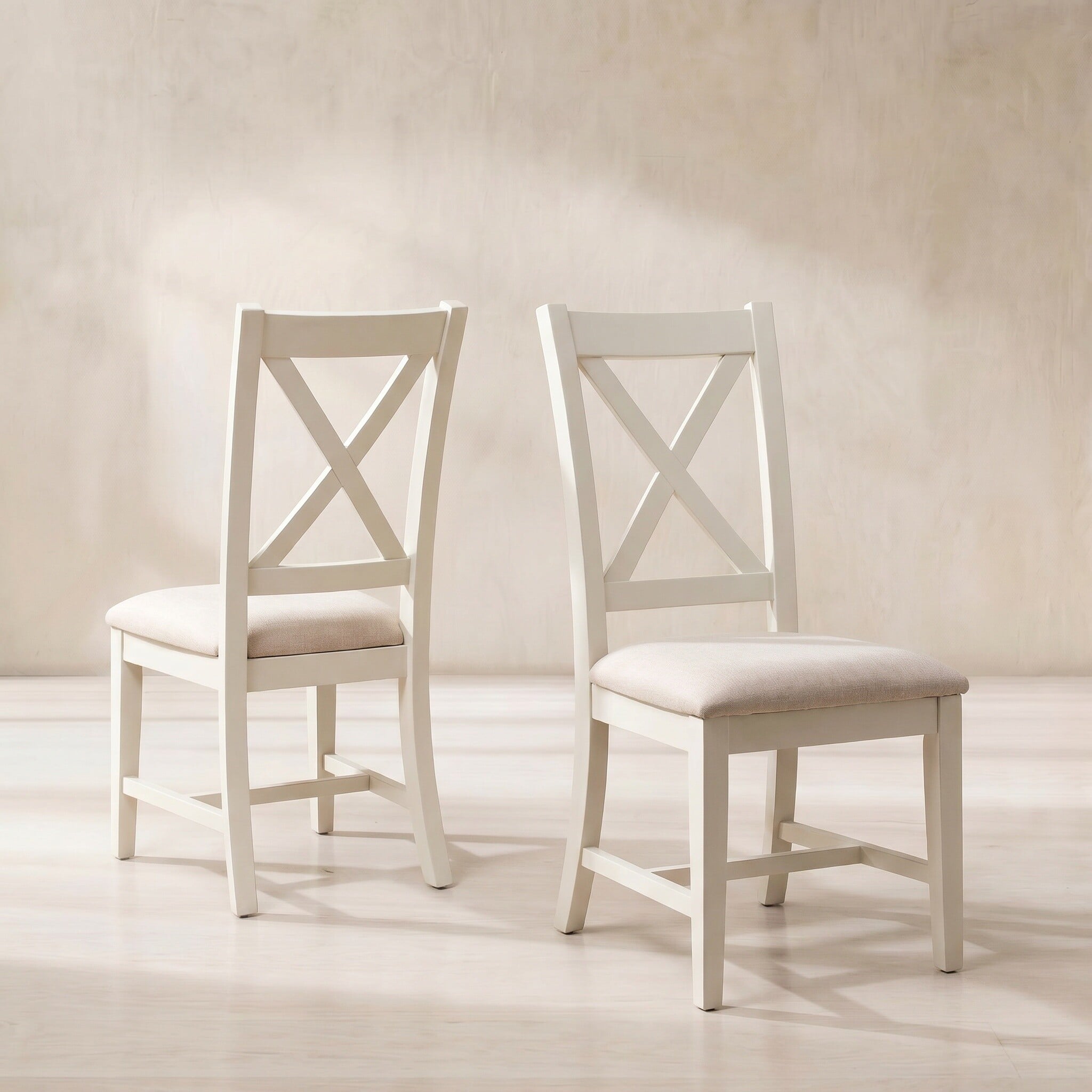 Witney Upholstered Dining Chair 52x44.5x105cm, Neutral Fabric | Barker & Stonehouse